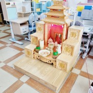 Ban thần tài mái chùa 48 Đẹp Đủ Bộ Kèm Tam Cấp Và Bệ